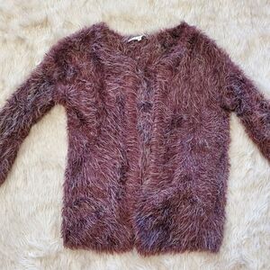 Search for Sanity Fuzzy Purple Cardigan
